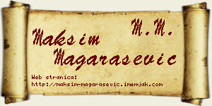 Maksim Magarašević vizit kartica